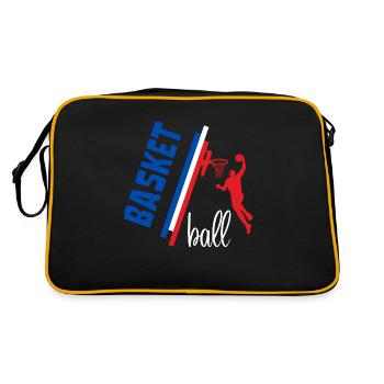 Basketball Bleu Blanc Rouge France - Sac Retro - noir/or - Dos