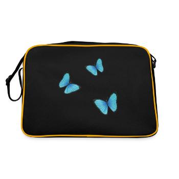 papillons bleus - Sac Retro - noir/or - Dos