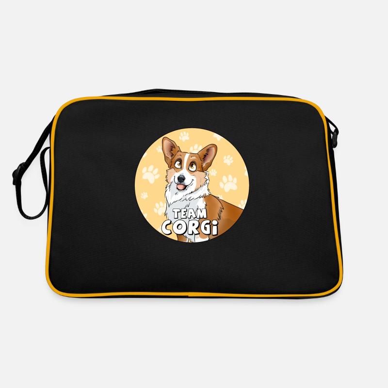 team corgi - Sac Retro - noir/or