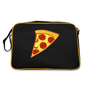 Pizza Slice Pizza Baker Pizza Food Idée cadeau - Sac Retro - noir/or - Dos