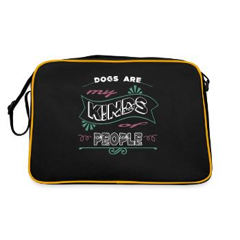 Beagle dogs dogwalking animal rights activists - Retro Bag - black/gold - Back