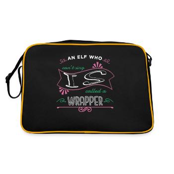 geek joke awkward fairy tail jokes awesome - Retro Tasche - Schwarz/Gold - Hinten