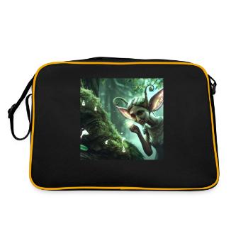 Fairy in the magical forest - Retro Bag - black/gold - Back