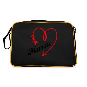 maman cœur - Sac Retro - noir/or - Dos