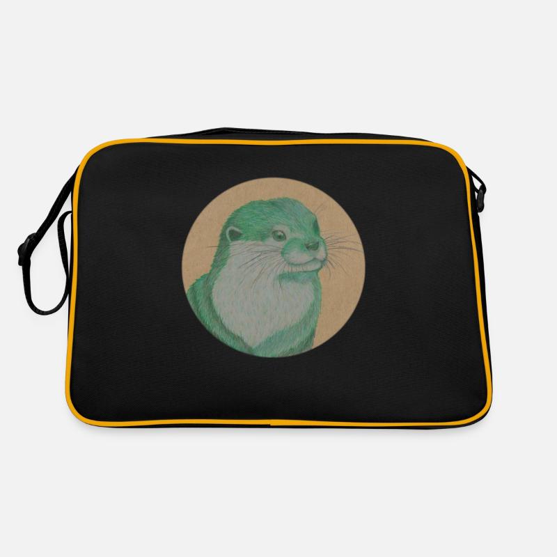 Otter 2 20 11 2022 - Retro Tasche - Schwarz/Gold