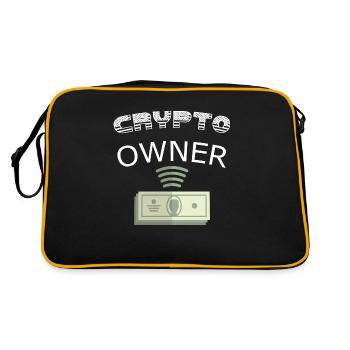 Trading de Bitcoin et d'actions cryptographiques - Sac Retro - noir/or - Dos