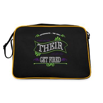 gift idea cool believe earth gift statement - Retro Bag - black/gold - Back