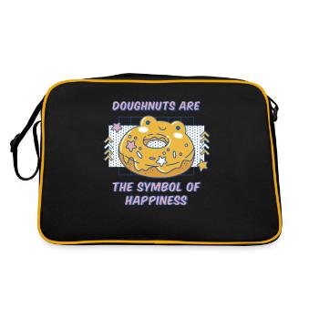 Les beignets sont le symbole des beignets de bonheur - Sac Retro - noir/or - Dos