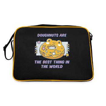 Les beignets sont la meilleure chose au monde drôle - Sac Retro - noir/or - Dos