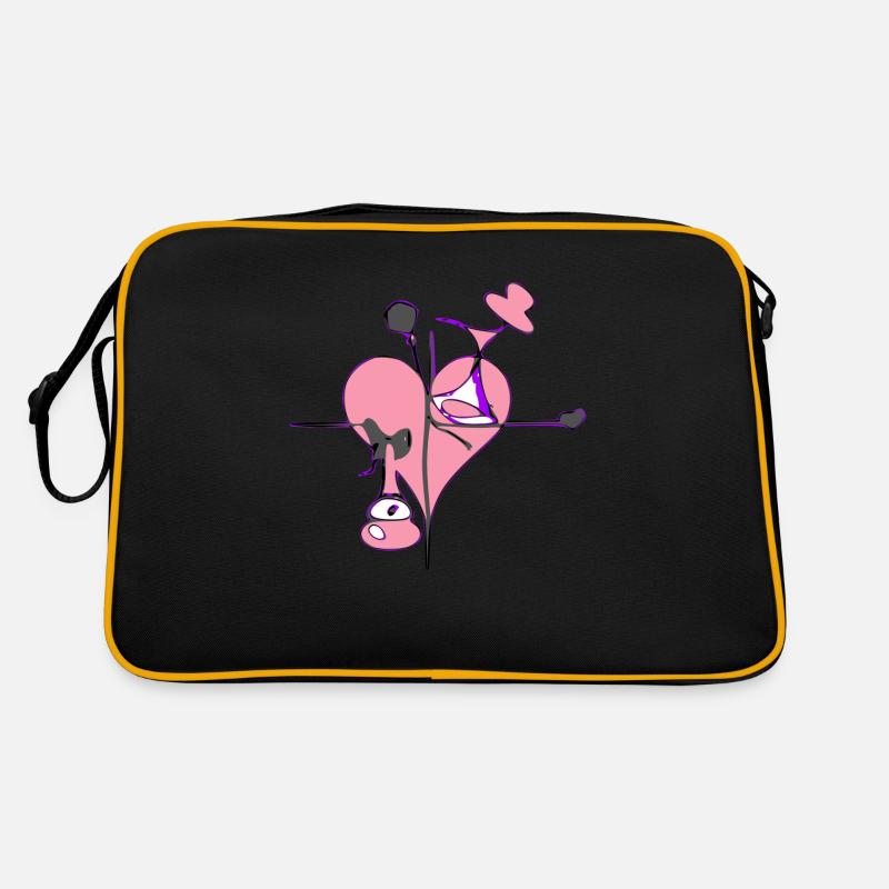 Pyschedelischer Valentinstag Retro Tasche