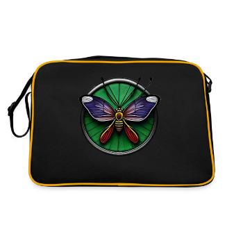 Mouche multicolor - Sac Retro - noir/or - Dos