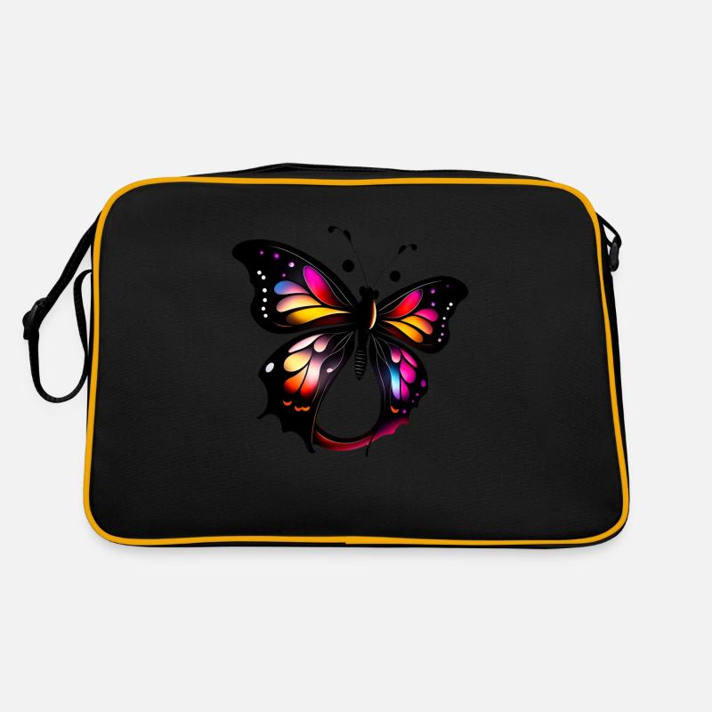 Papillon - Sac Retro - noir/or