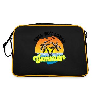 This boy loves summer - Retro Bag - black/gold - Back