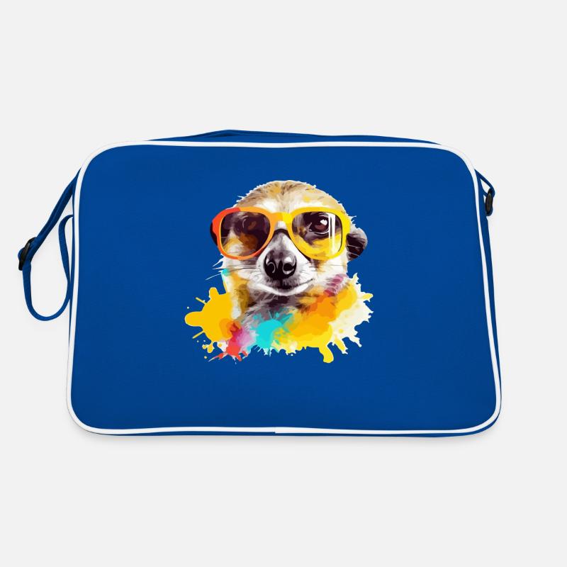 Exou das Erdmännchen mit Brille Retro Tasche