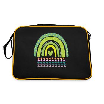 Engraving design with amazing colors - Retro Bag - black/gold - Back