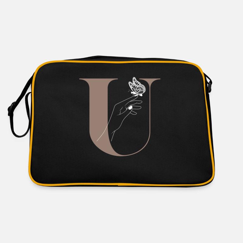 Letter U Magic Butterfly Retro Bag