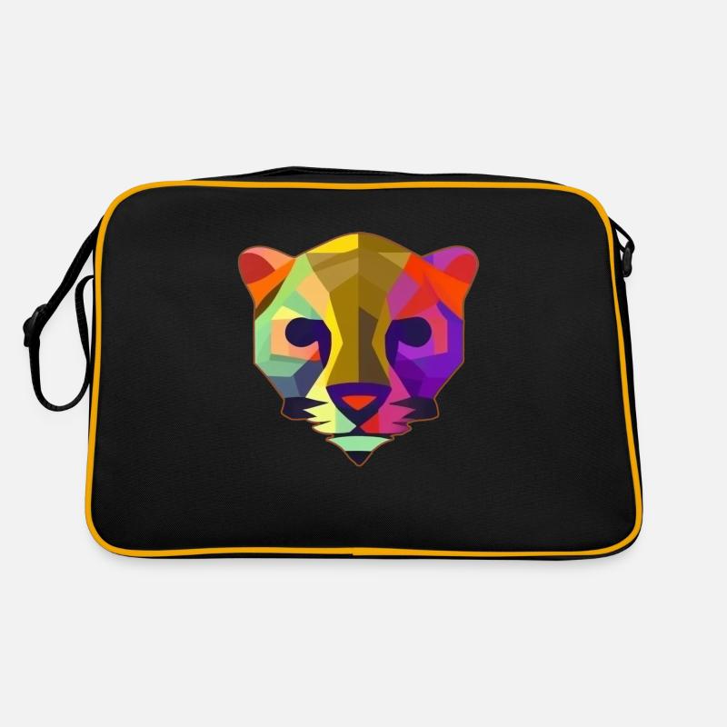 Panthère Stylisée Multicolore Sac Retro