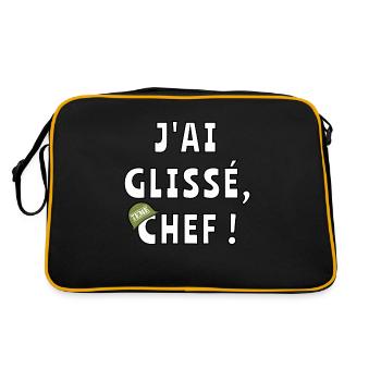J’ai glissé chef - Sac Retro - noir/or - Dos