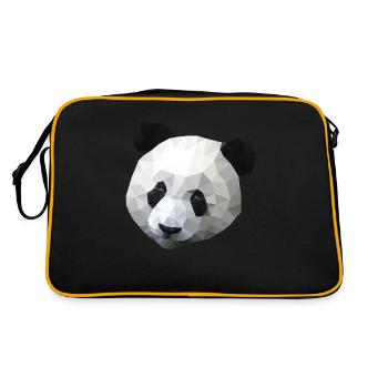 Panda polygon - Retro Bag - black/gold - Back