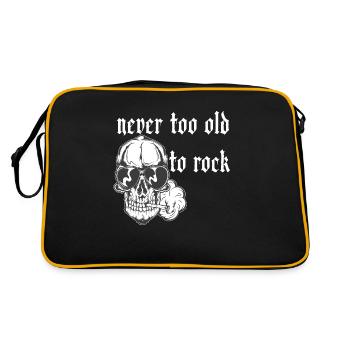 never too old - Retro Tasche - Schwarz/Gold - Hinten