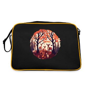 A Deer Family (Fall Collection #8) - Retro Bag - black/gold - Back