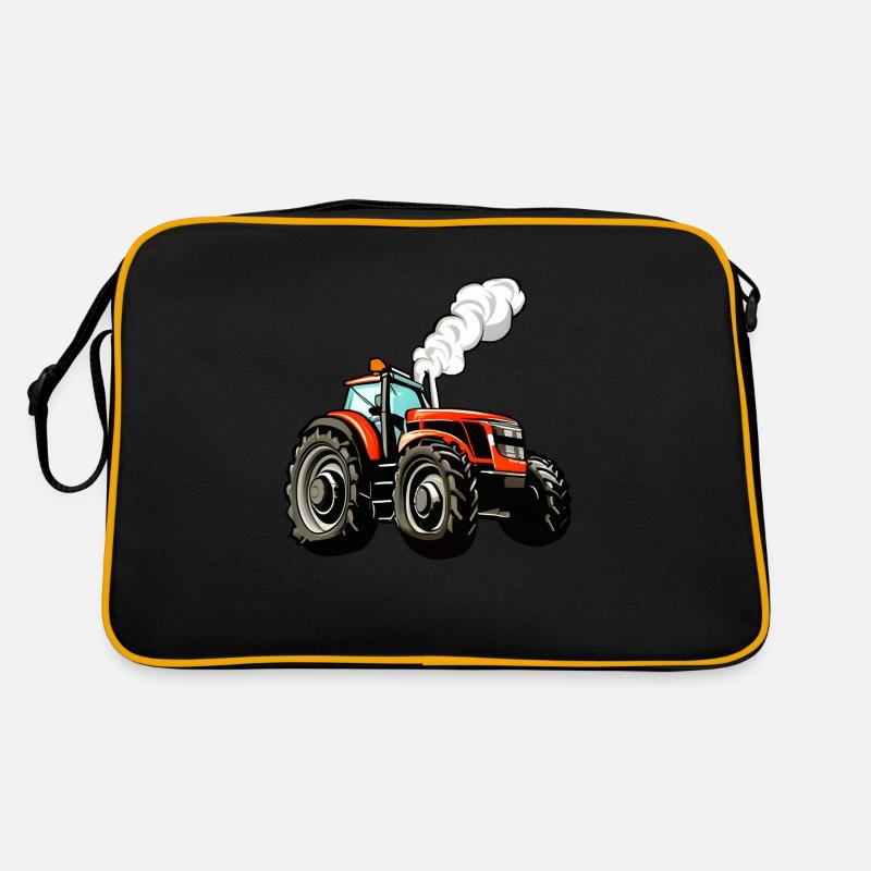 Traktor starker Qualm Retro Tasche