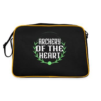 romanticism archery archery enthusiasts - Retro Tasche - Schwarz/Gold - Hinten
