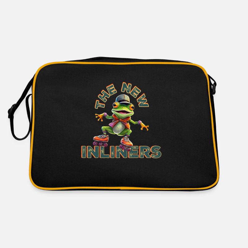 Inline Skates Roller Skates Frog 80s Skating Rink - Retro Bag - black/gold