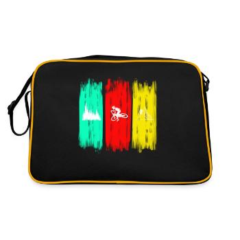 VTT lifestyle - fouets, forêt, montagne - Sac Retro - noir/or - Dos