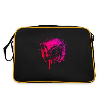 Scuba Taucher Tauchen Scuba Diver Diver - Retro Tasche - Schwarz/Gold - Hinten