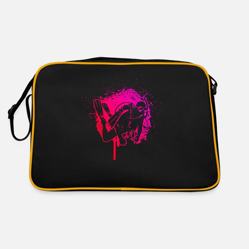 Scuba Diver Plongée Scuba Diver Diver Sac Retro