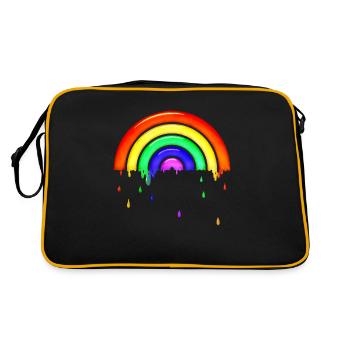 Glass retro rainbow - Retro Bag - black/gold - Back