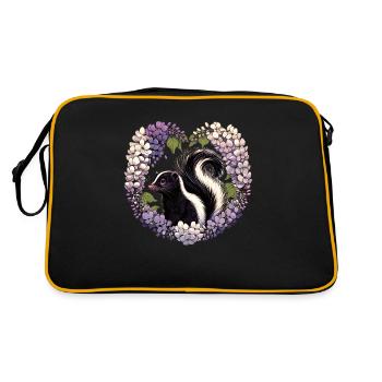 Spring Skunk Lilacs - Retro Bag - black/gold - Back