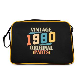 Mois 1980. Cadeau d'anniversaire 1980. 44 ans Birt - Sac Retro - noir/or - Dos