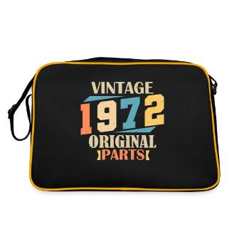 Mois 1972. Cadeau d'anniversaire 1972. 52 ans Birt - Sac Retro - noir/or - Dos