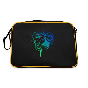 Dirt Bike Dirt Bike Women Dirt Biker Men - Retro Bag - black/gold - Back