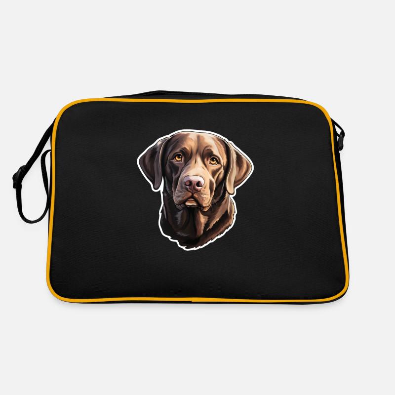 Labrador Retriever Kopf Retro Tasche