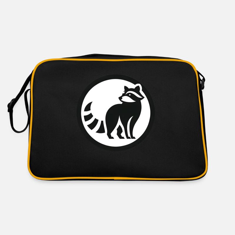 Logo du raton laveur 2 Sac Retro