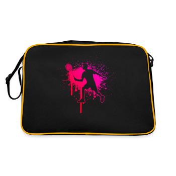 Squash Hommes Femmes Badminton Badmintons - Sac Retro - noir/or - Dos