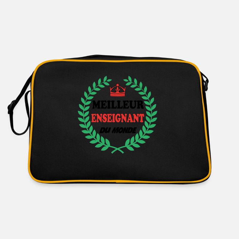 MEILLEUR ENSEIGNANT DU MONDE Sac Retro