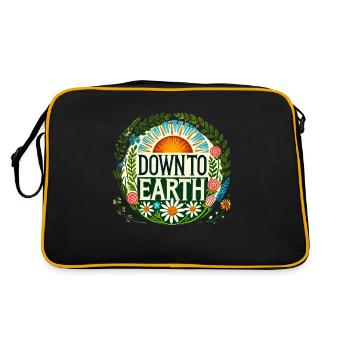 Down to Earth - Retro Bag - black/gold - Back