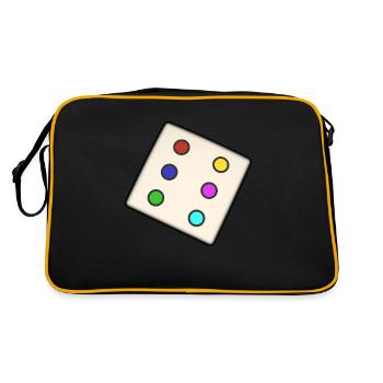 Cube - Retro Tasche - Schwarz/Gold - Hinten