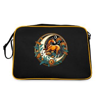 Quarter Horse américain - Sac Retro - noir/or - Dos