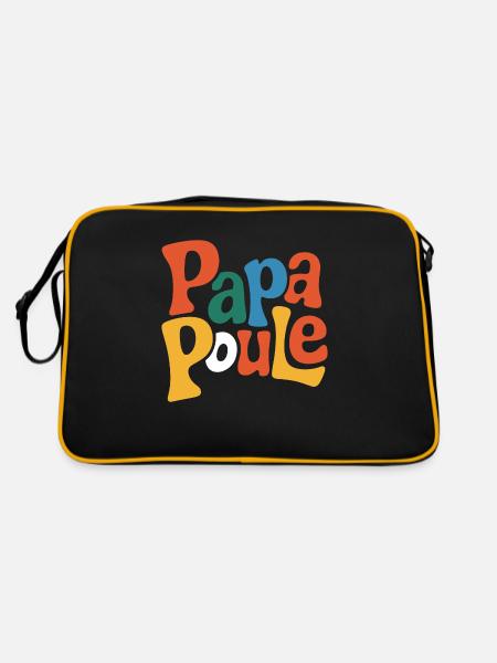 Papa poule - Sac Retro - noir/or - Dos