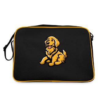 Dog Animal Comic - Retro Bag - black/gold - Back