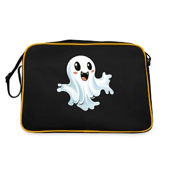 Ghost Halloween - Retro Tasche - Schwarz/Gold - Hinten