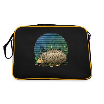 Igel - Retro Tasche - Schwarz/Gold - Hinten