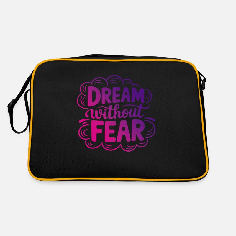 Dream Without Fear Quote Retro Bag