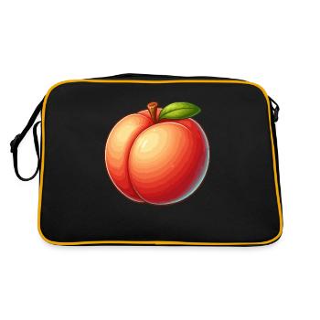 Peach fruit - Retro Bag - black/gold - Back