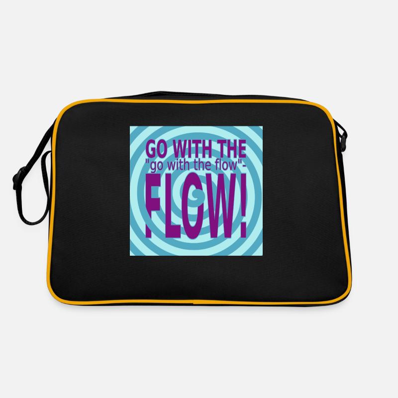 GO with the FLOW! - Retro Tasche - Schwarz/Gold